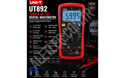 Unit UT892 2000V AC/DC Dijital Multimetre İnceleme ve Tanıtım