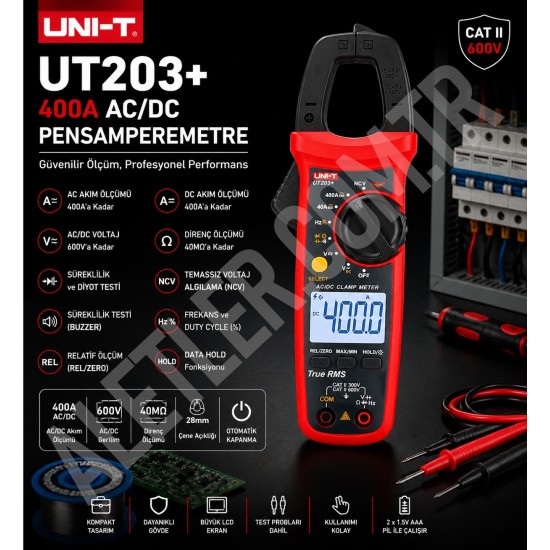 Unit UT 203+ 400A AC/DC Pensampermetre