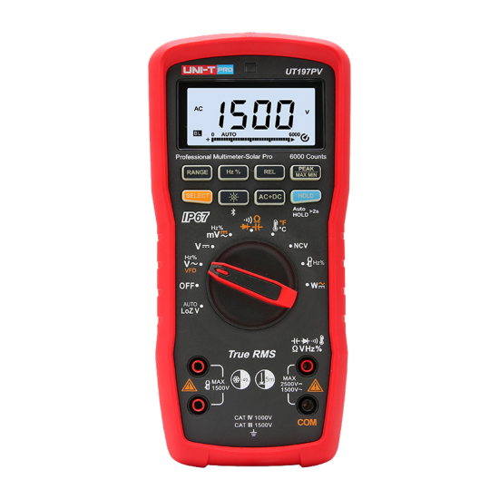 Uni-T UT197PV Profesyonel Multimetre Solar Pro