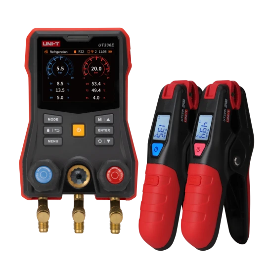 Uni-T UT336E KIT Kablosuz Sıcaklık Kelepçeli Dijital Manifold Ölçer