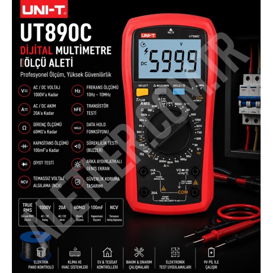 Unit UT890C Dijital Multimetre Ölçü Aleti